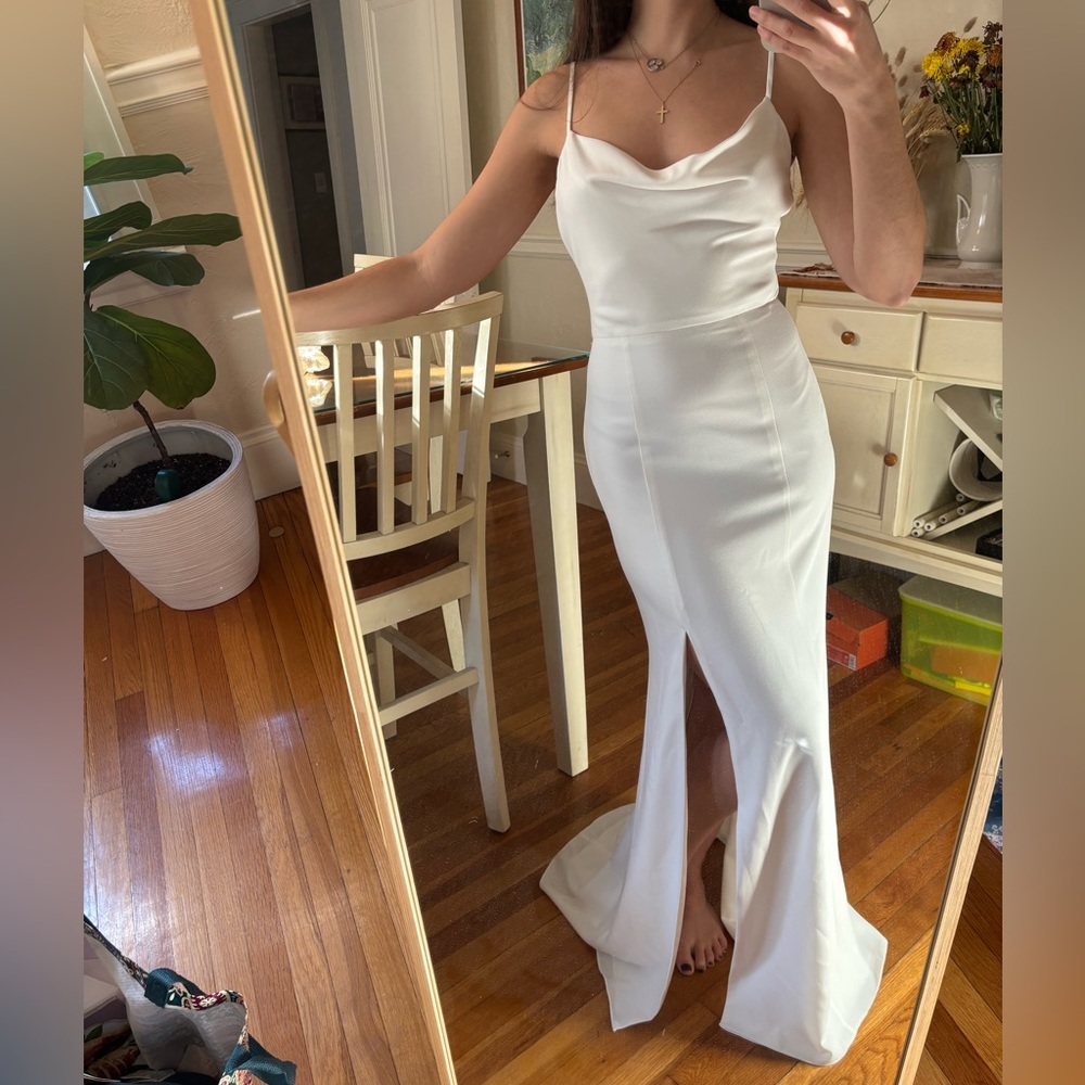Amsale White Gown – Wedding, Engagement, Formal Occasion, Formal Event
